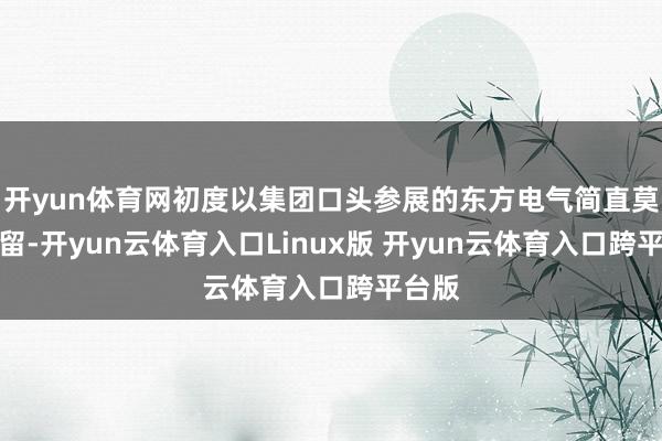 开yun体育网初度以集团口头参展的东方电气简直莫得保留-开yun云体育入口Linux版 开yun云体育入口跨平台版