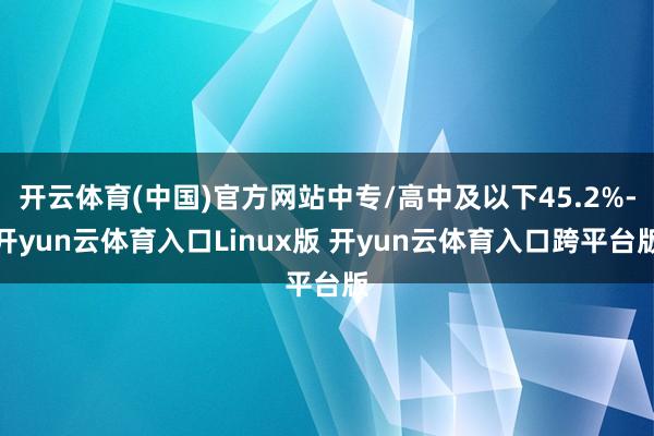 开云体育(中国)官方网站中专/高中及以下45.2%-开yun云体育入口Linux版 开yun云体育入口跨平台版