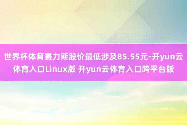 世界杯体育赛力斯股价最低涉及85.55元-开yun云体育入口Linux版 开yun云体育入口跨平台版
