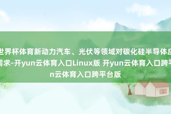 世界杯体育新动力汽车、光伏等领域对碳化硅半导体应用的需求-开yun云体育入口Linux版 开yun云体育入口跨平台版
