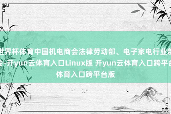 世界杯体育中国机电商会法律劳动部、电子家电行业部参会-开yun云体育入口Linux版 开yun云体育入口跨平台版