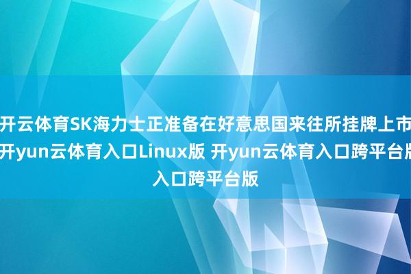 开云体育SK海力士正准备在好意思国来往所挂牌上市-开yun云体育入口Linux版 开yun云体育入口跨平台版
