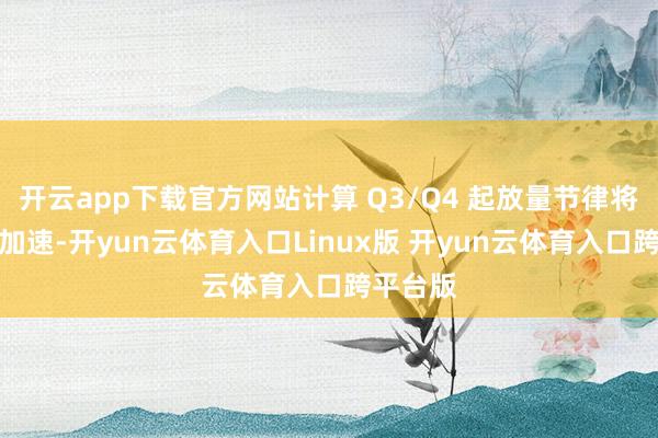 开云app下载官方网站计算 Q3/Q4 起放量节律将进一步加速-开yun云体育入口Linux版 开yun云体育入口跨平台版