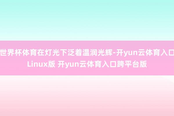 世界杯体育在灯光下泛着温润光辉-开yun云体育入口Linux版 开yun云体育入口跨平台版