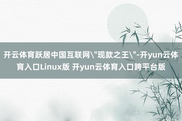 开云体育跃居中国互联网